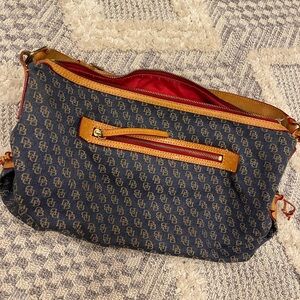 Dooney & Bourke Signature Denim Logo Tote Shoulder Bag Purse
